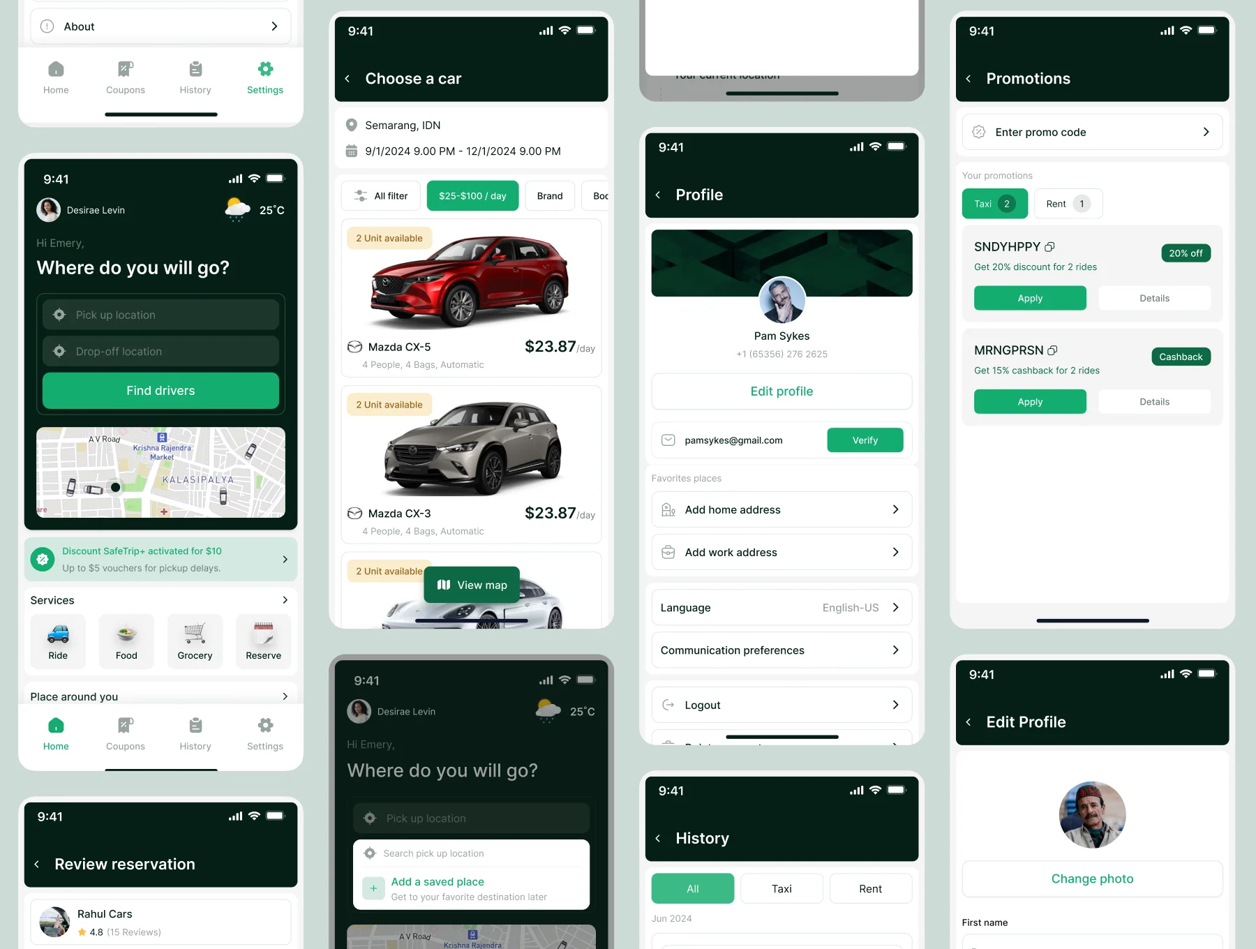 Taxita - Taxi Booking Mobile App UI Kit 7