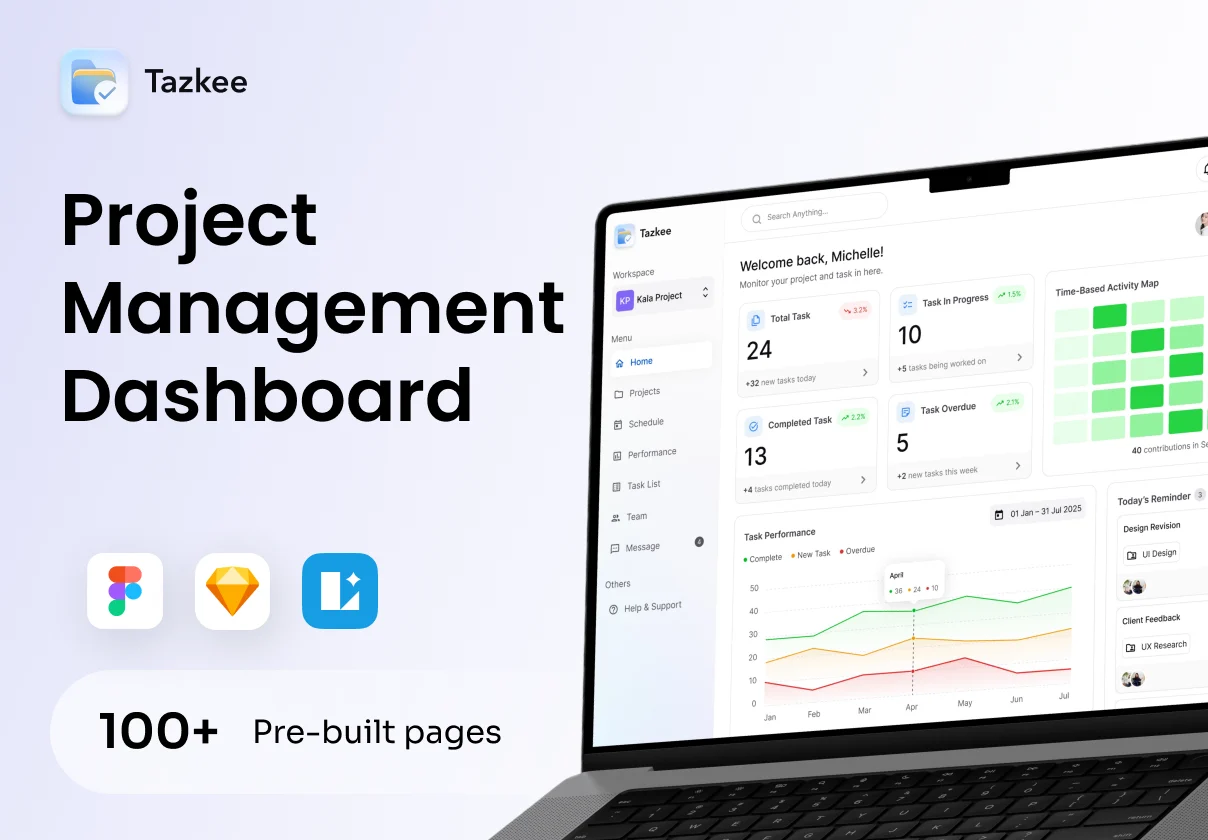 Tazkee - SAAS Project Management Dashboard Kit