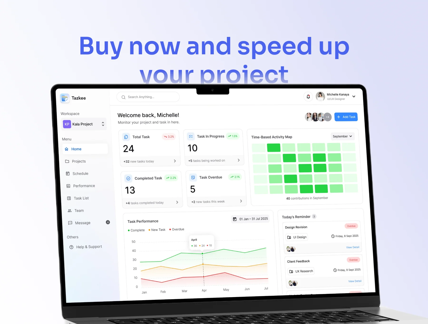 Tazkee - SAAS Project Management Dashboard Kit 10