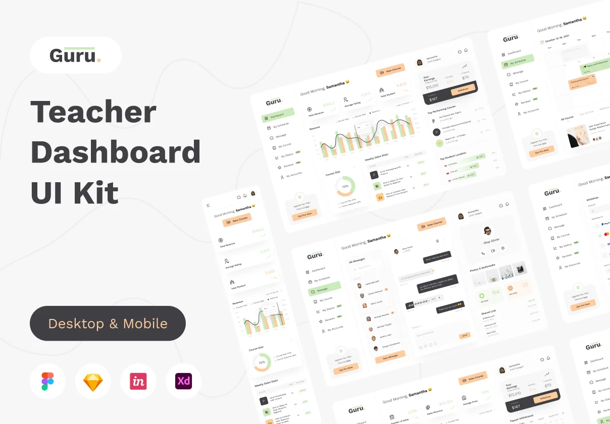 Guru - Teacher Dashboard UI KIT