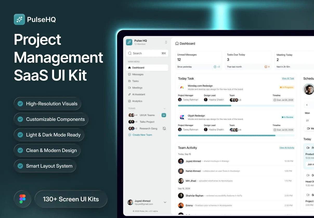 Team Collaboration & Project Management SaaS UI Kit
