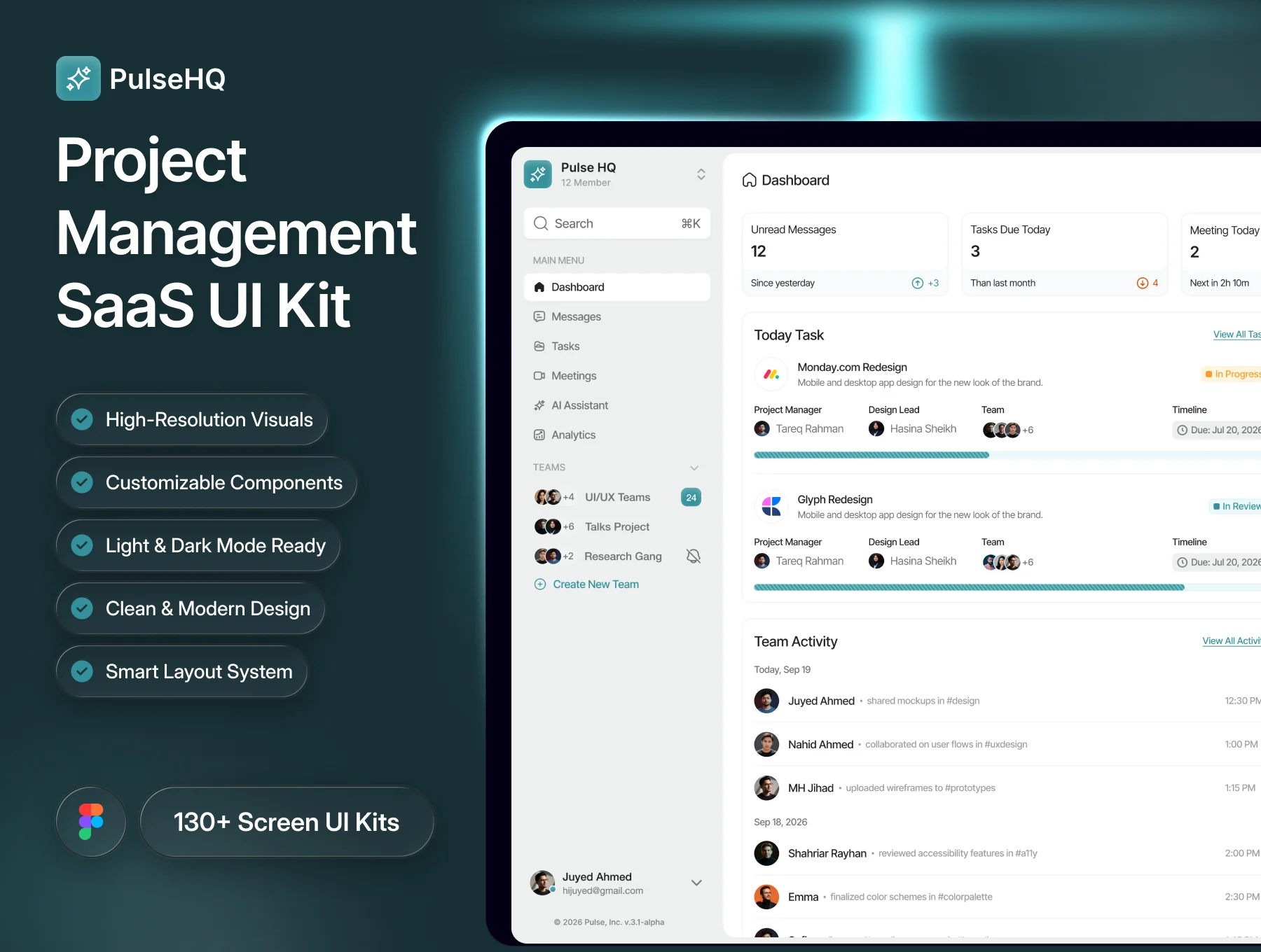 Team Collaboration & Project Management SaaS UI Kit