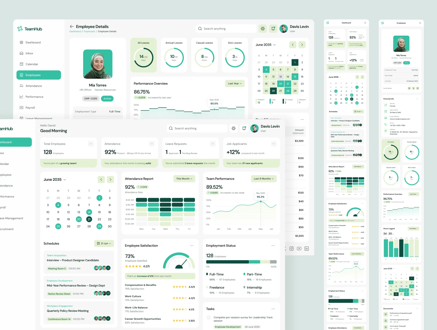 TeamHub - HR Management Dashboard UI Figma Template 2