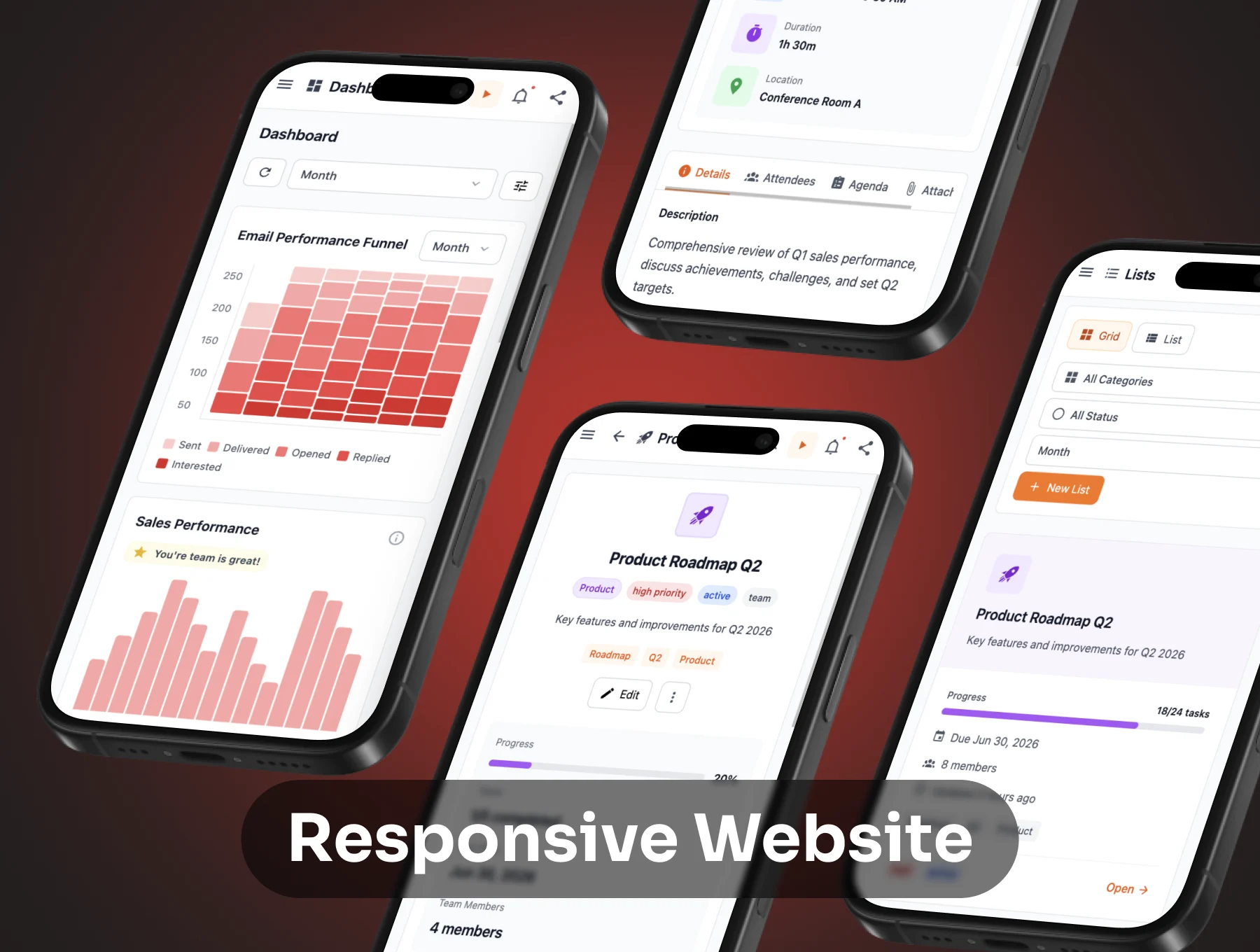 Teamora - CRM Dashboard Template 3