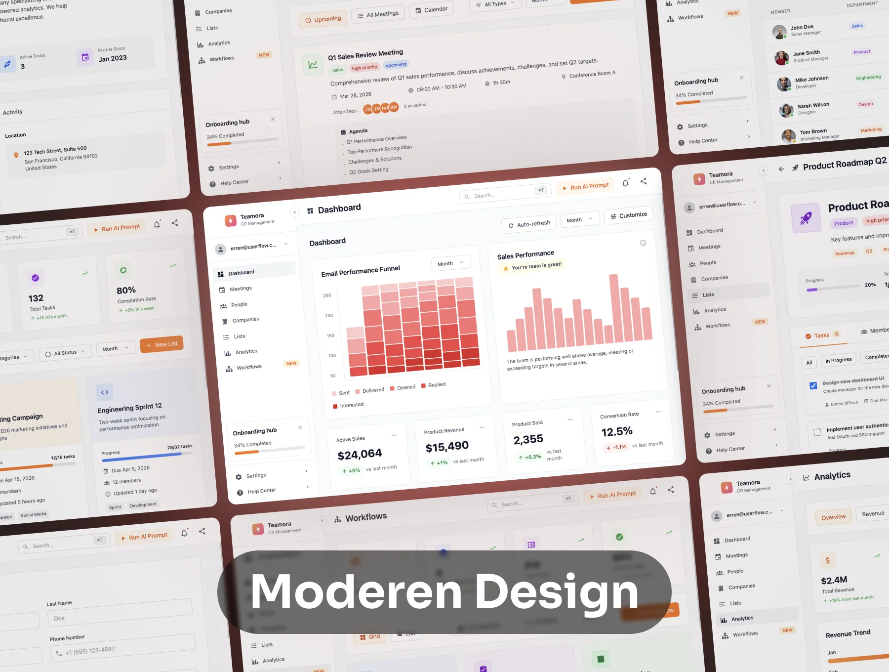 Teamora - CRM Dashboard Template 4