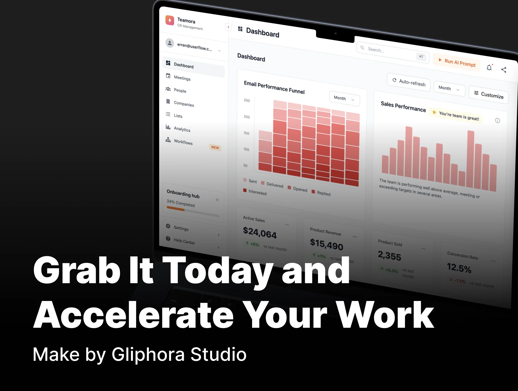 Teamora - CRM Dashboard Template 6