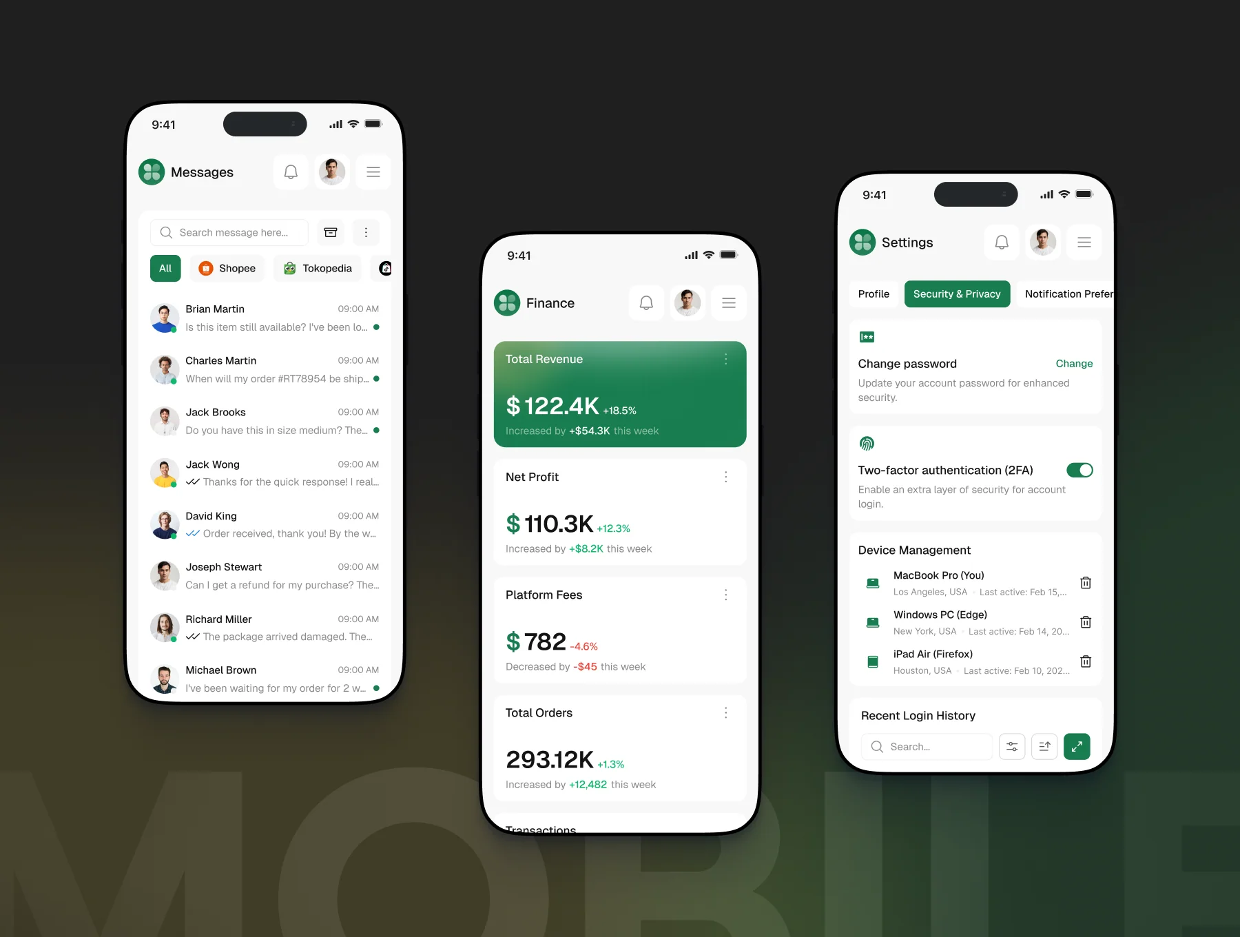 TeamSync - E-Commerce Dashboard UI Kit 4