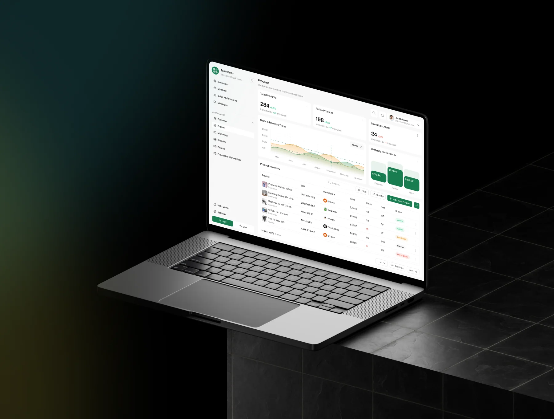 TeamSync - E-Commerce Dashboard UI Kit 7