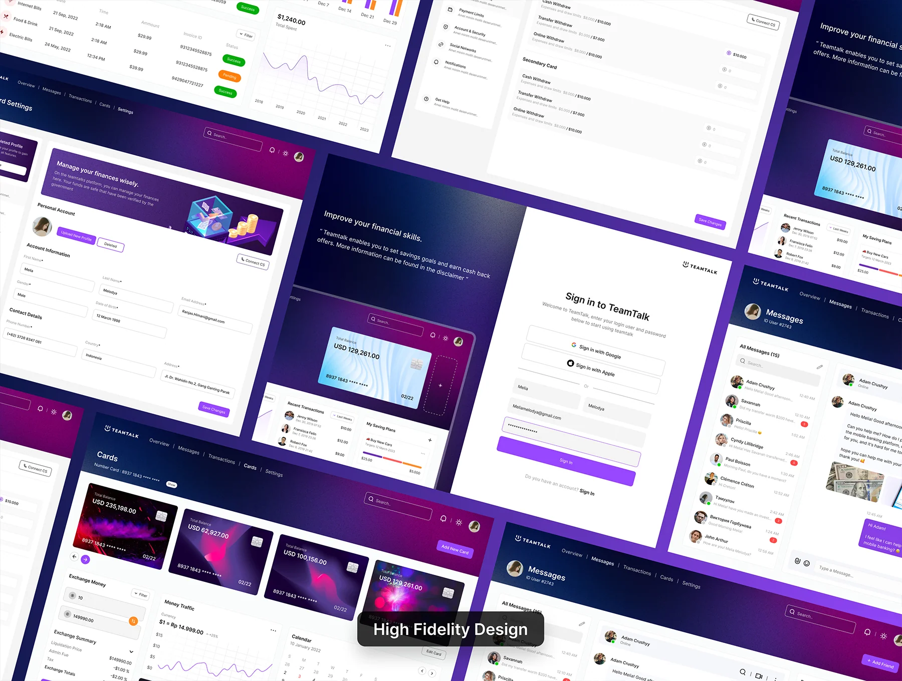Teamtalk - Digital Banking Dashboard Ui Kit 6