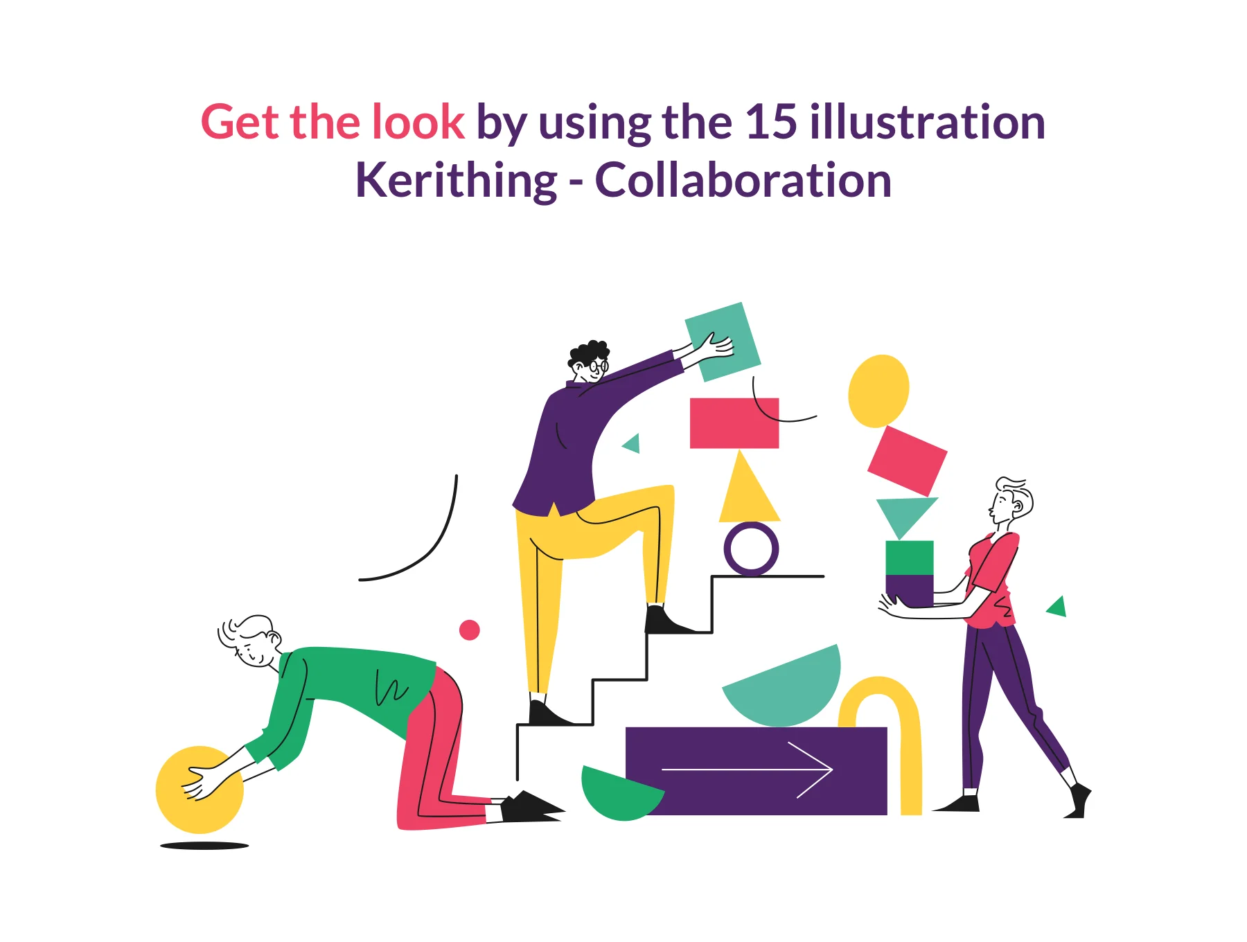 Teamwork & Collaboration Illustrations - Kerithing