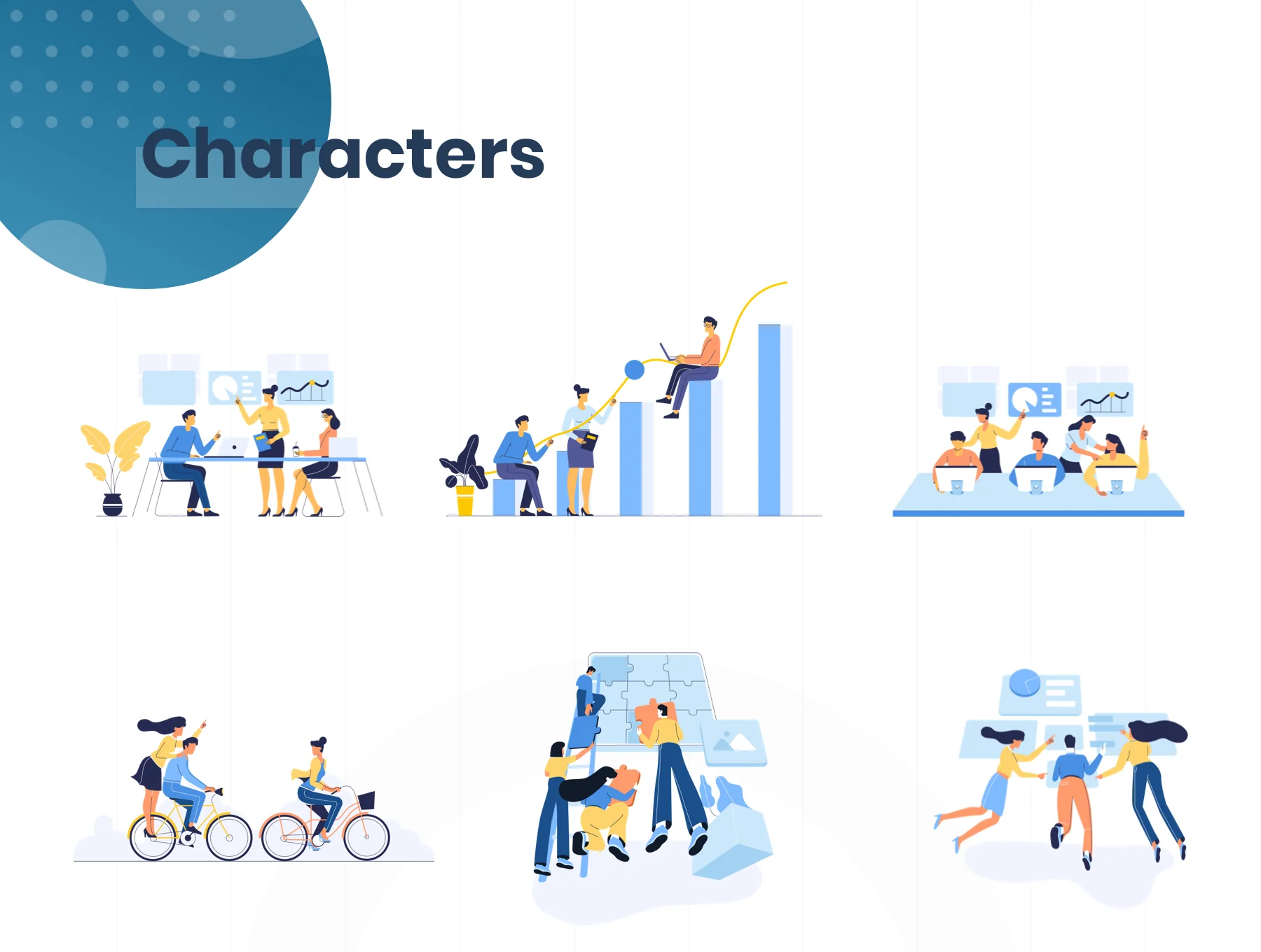 Teamwork - Colorful Illustration for Start up website 3