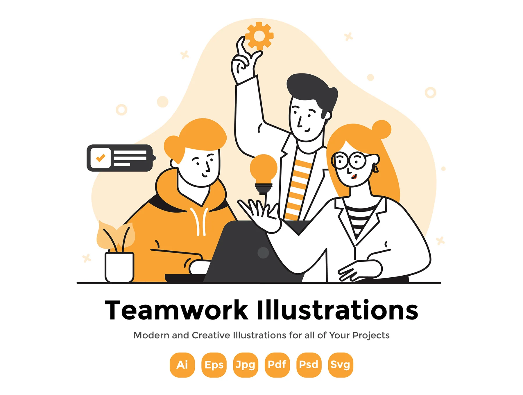 Teamwork Illustration Set