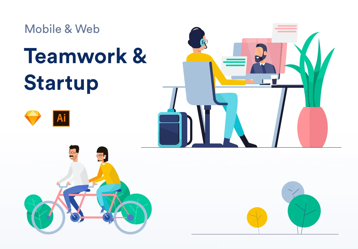 Teamwork & Startup Illustrations