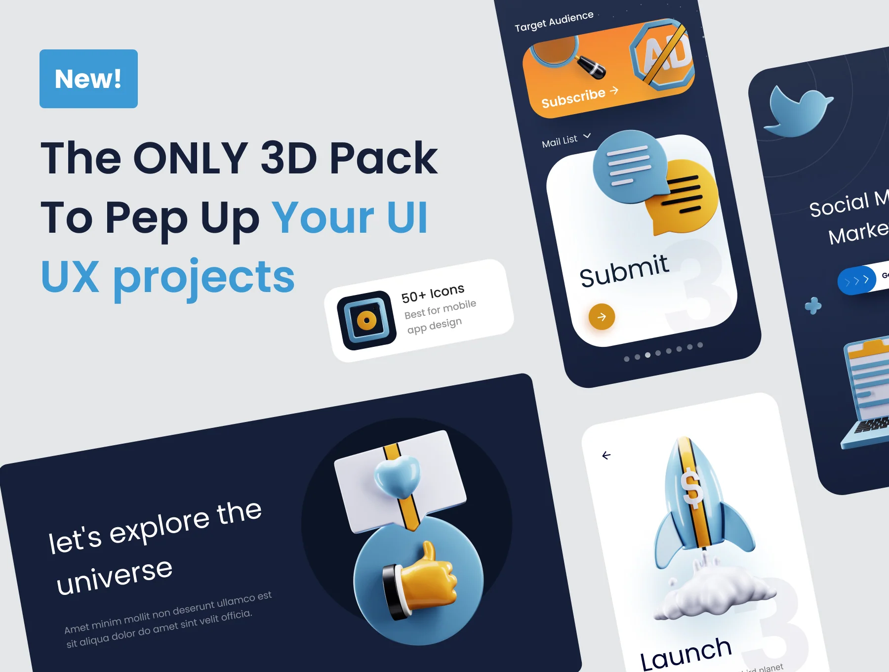 TecDig Shine - Digital Marketing 3D illustration 3