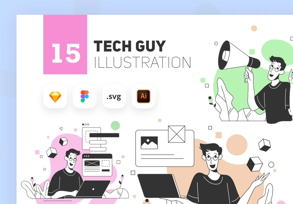 Tech Guy Illustration Kit