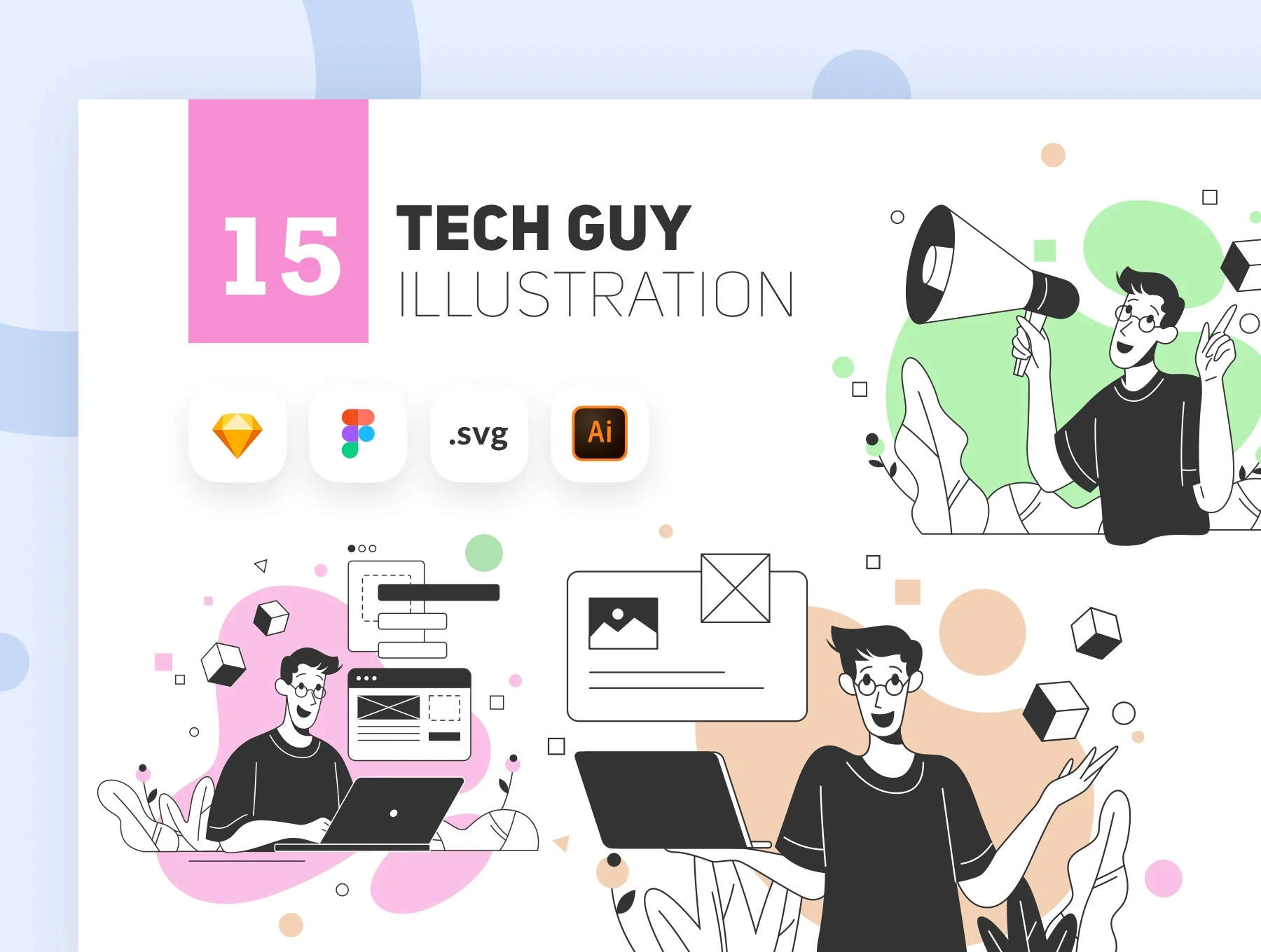 Tech Guy Illustration Kit