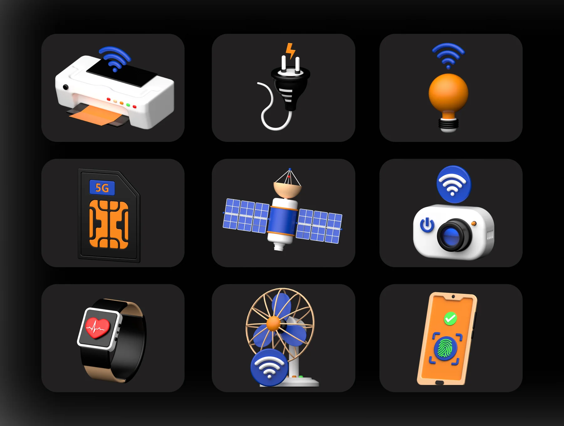 Technology 3D icons Set 5