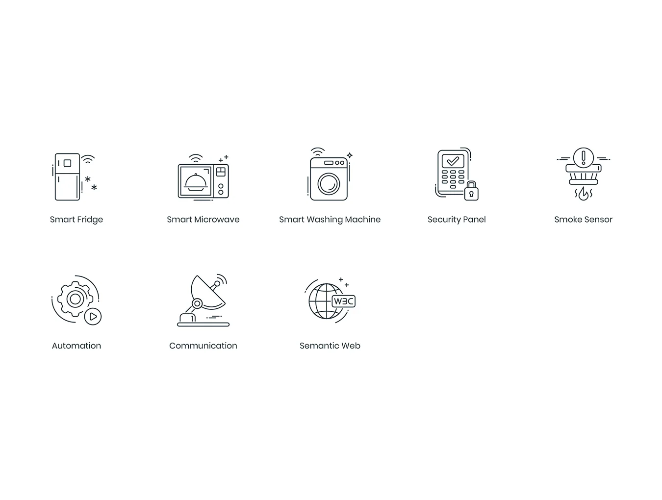 88 Smart Technology Line Icons 6