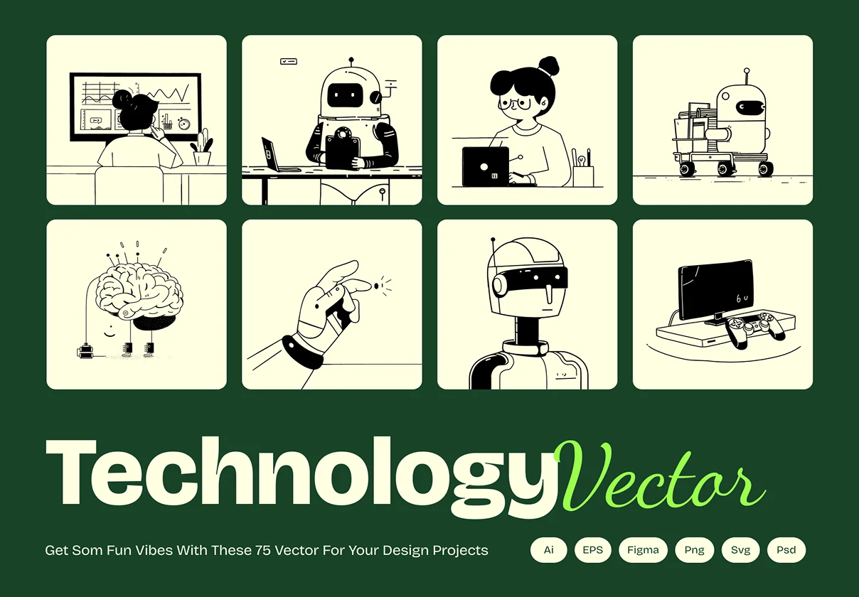 Tech & AI Vector Illustration Bundle