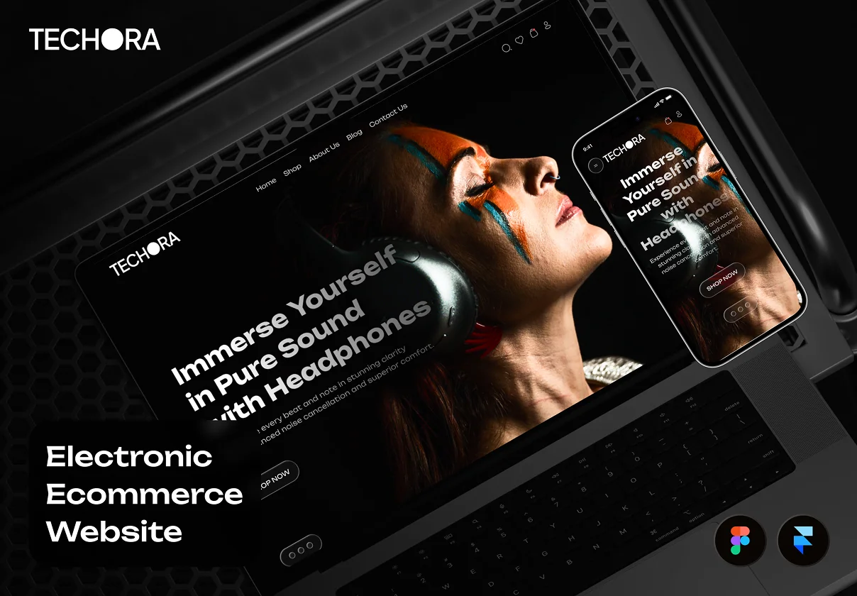 TECHORA - Electronic Ecommerce Website Framer Template