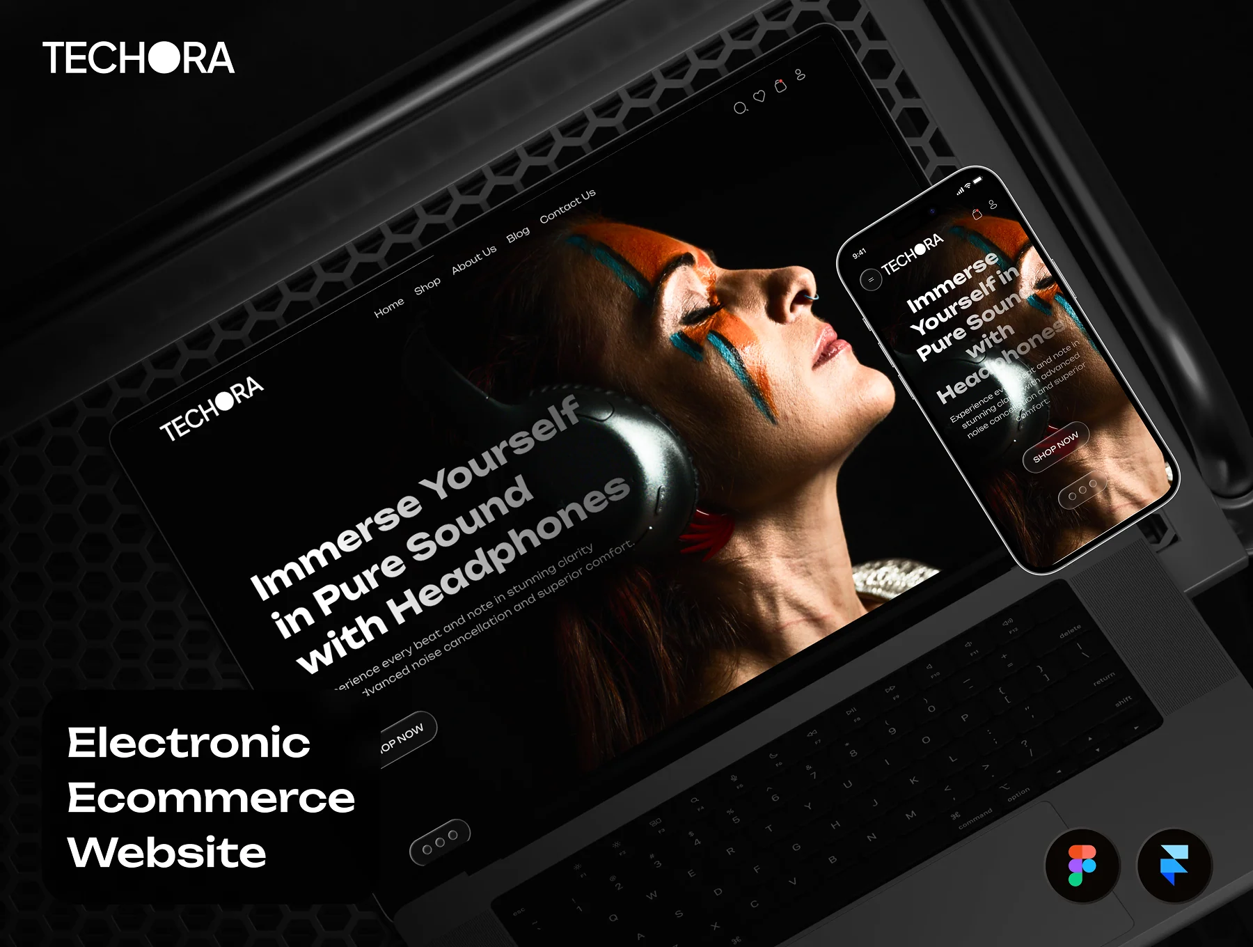 TECHORA - Electronic Ecommerce Website Framer Template