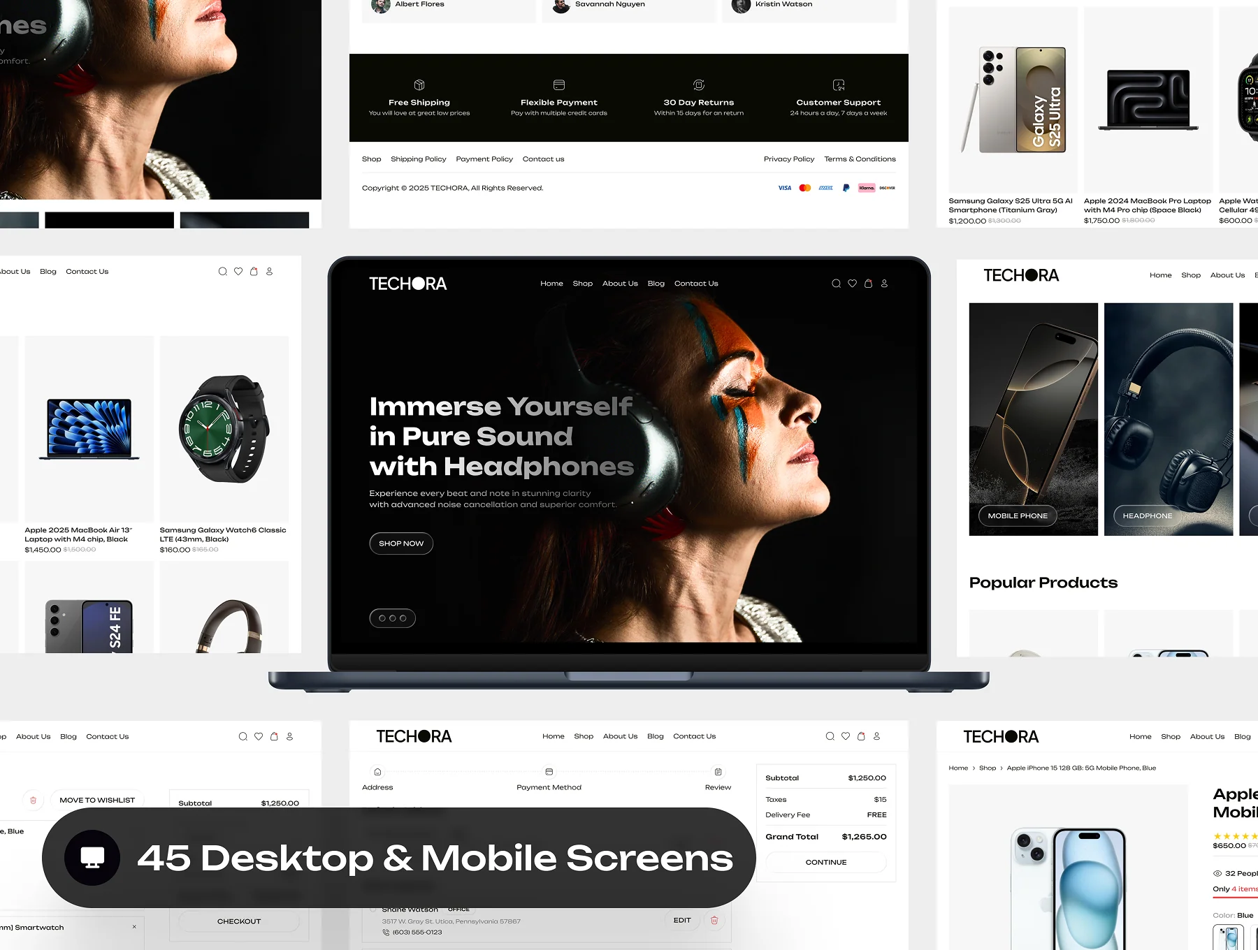 TECHORA - Electronic Ecommerce Website Framer Template 2