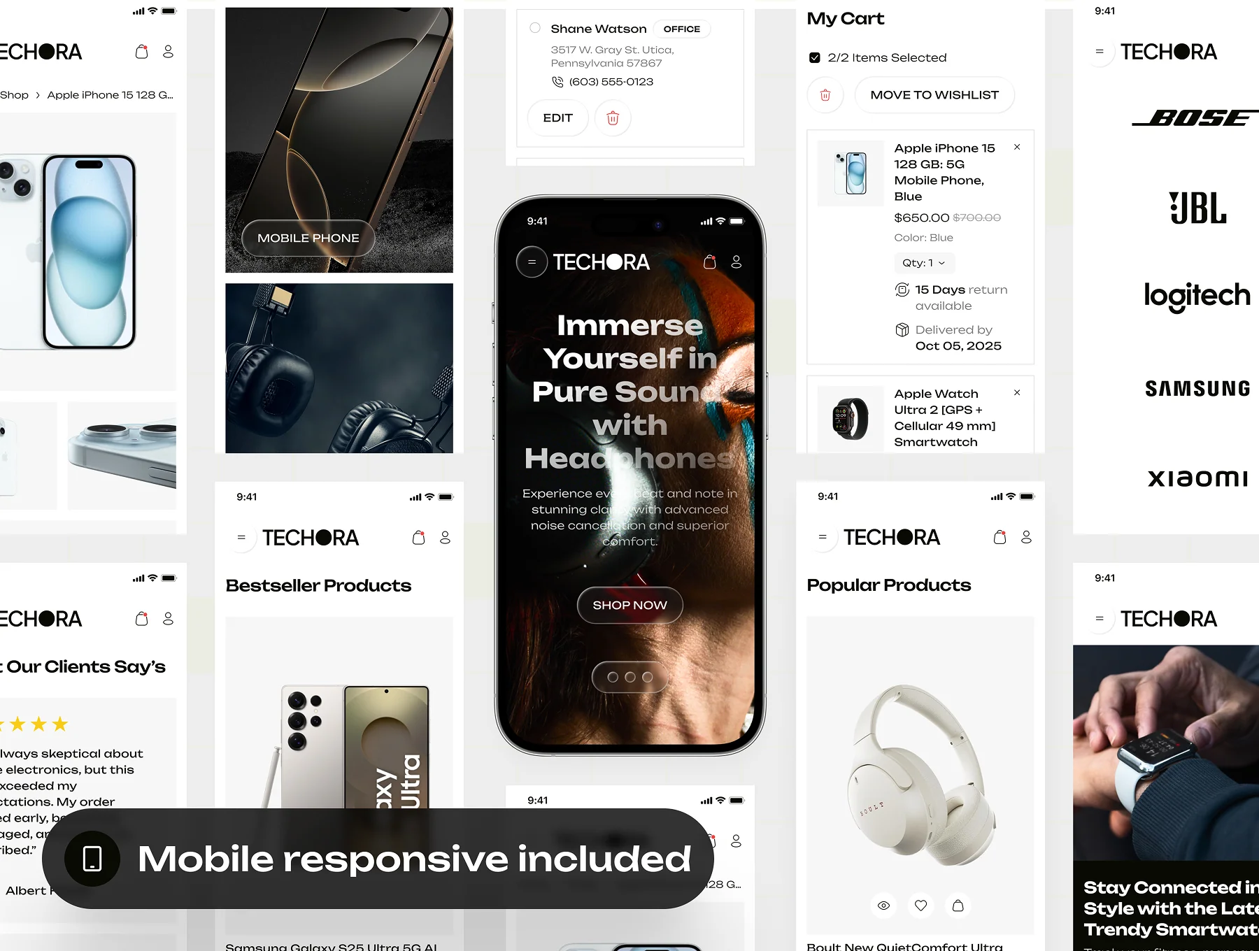 TECHORA - Electronic Ecommerce Website UI Kit 7