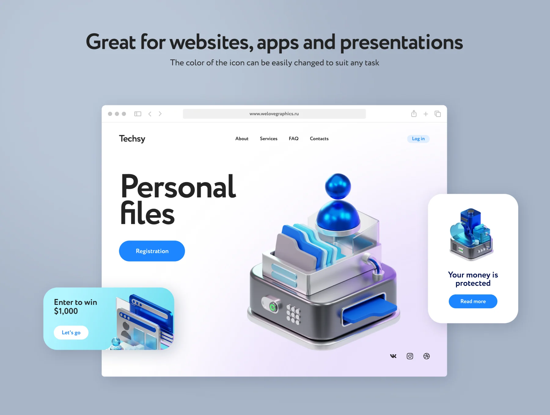 Techsy Technology 3D Icons 4