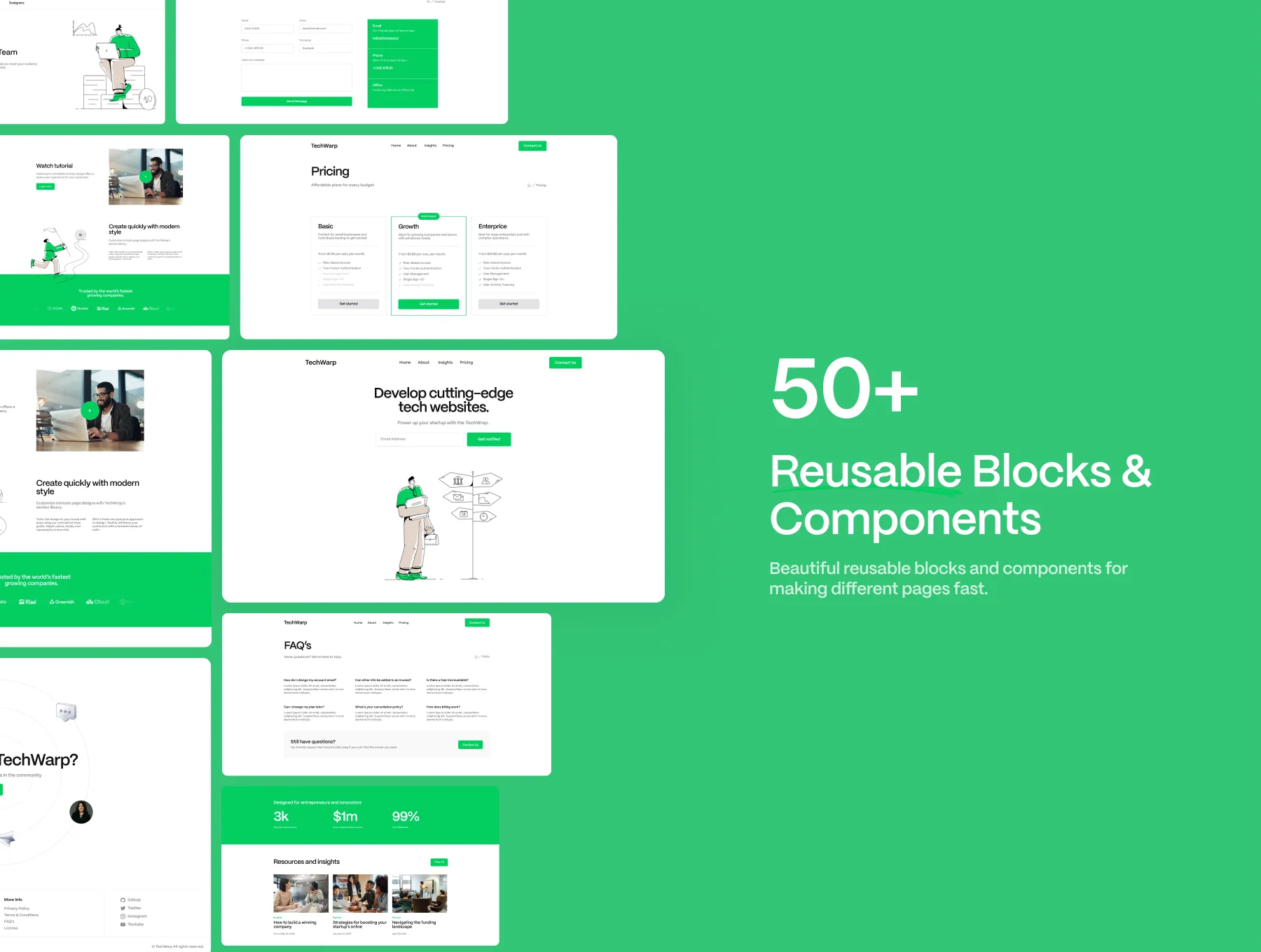 Techwarp Framer Template for Startups 2