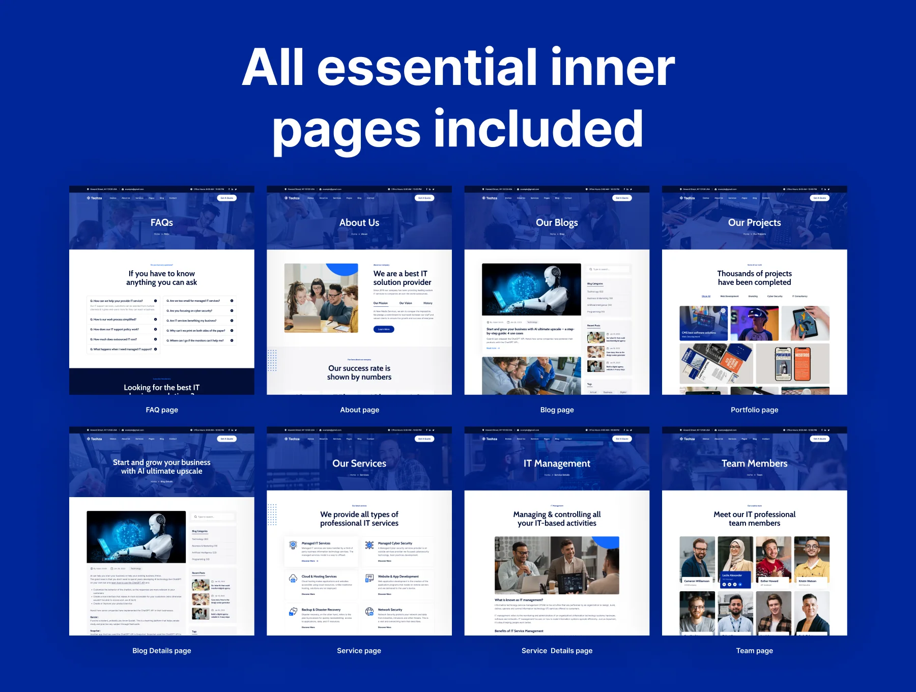 Techza - IT Solutions & Services HTML Templates 5