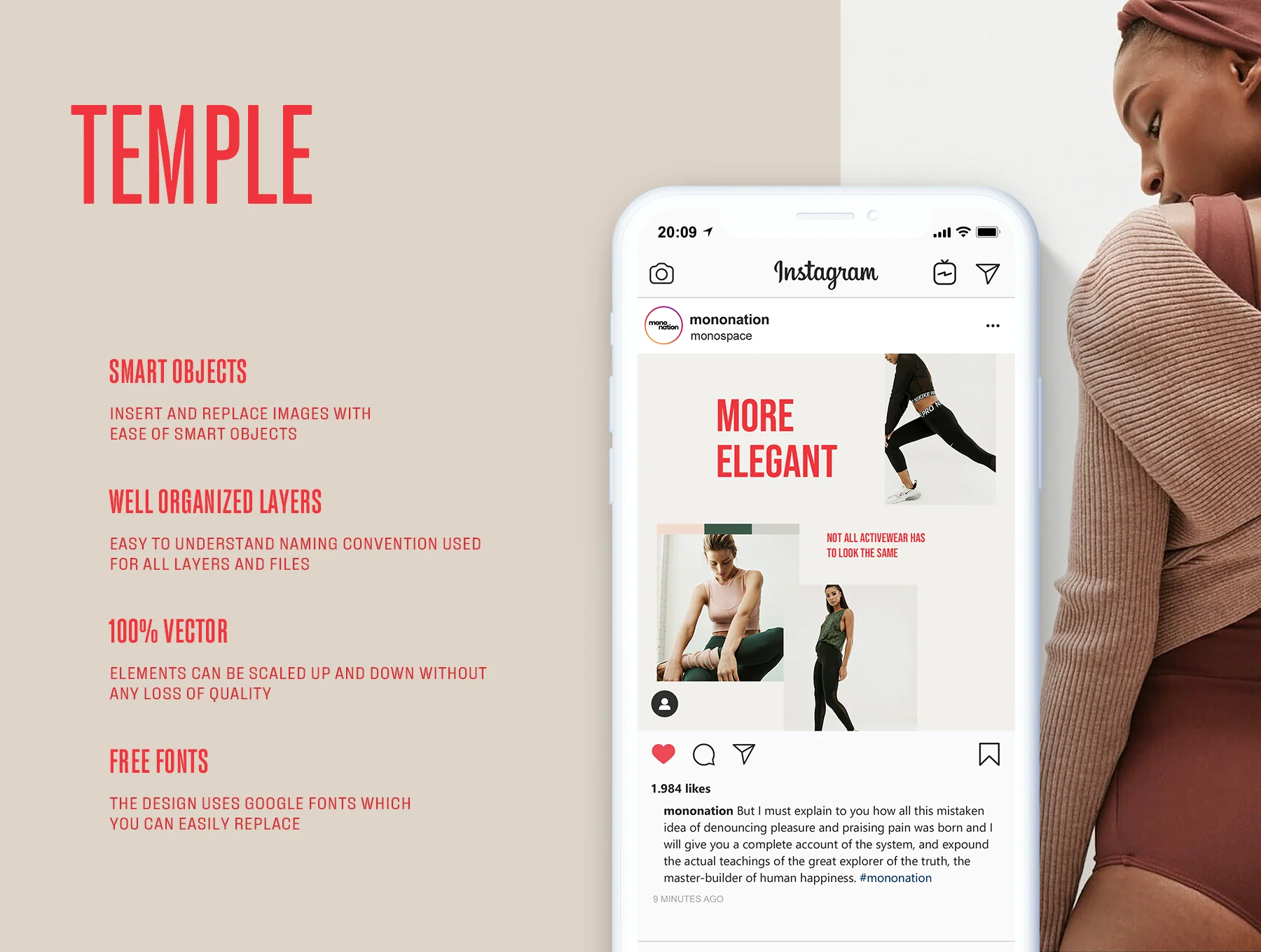 Temple Instagram Post & Stories Templates 2