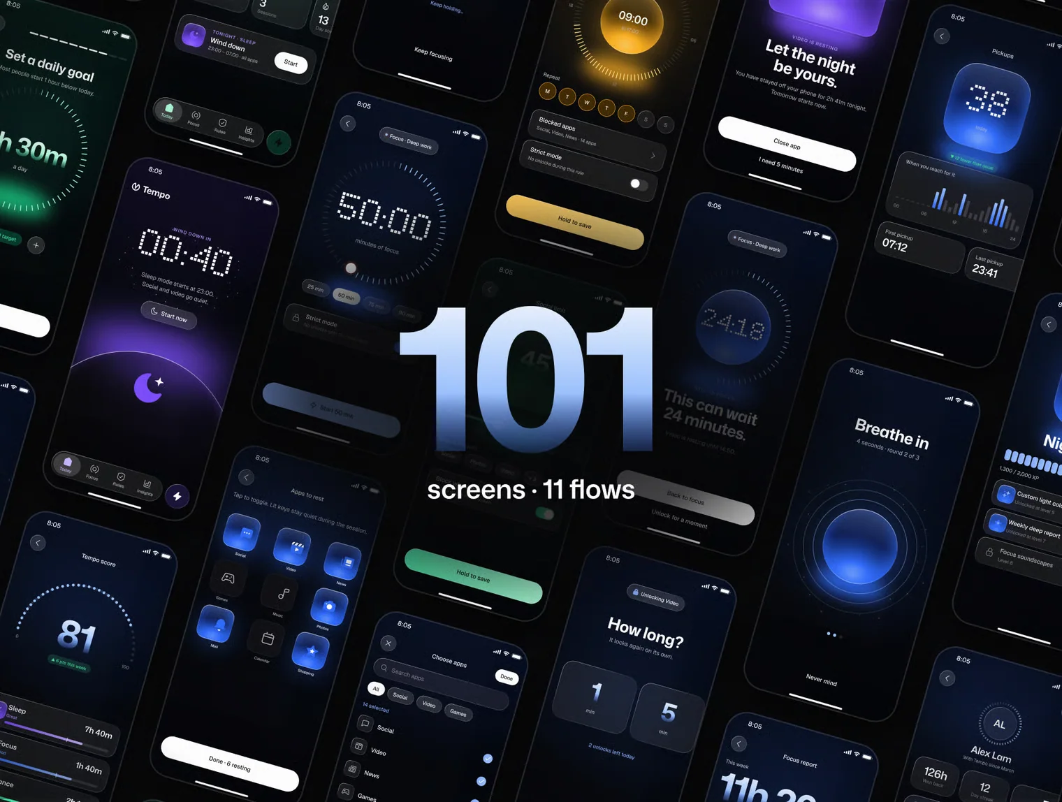 Tempo — Screen Time, Focus & Digital Wellbeing UI Kit 4