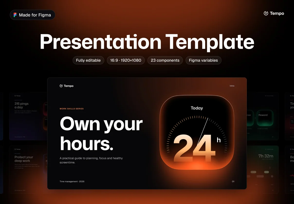 Tempo — Time Management & Screentime Presentation Template