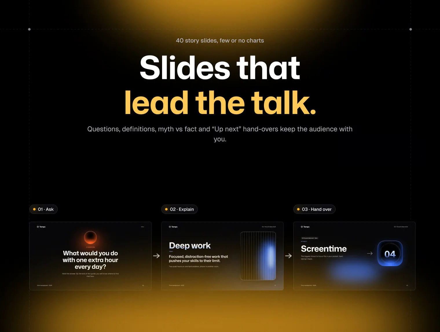 Tempo — Time Management & Screentime Presentation Template 6