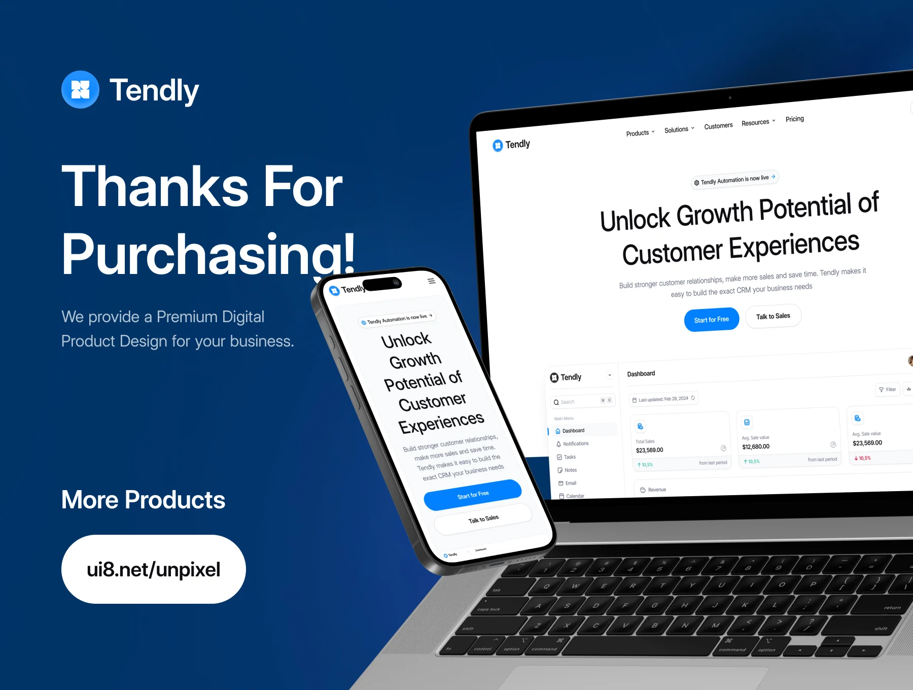 Tendly - CRM - Website Template UI Kit 8