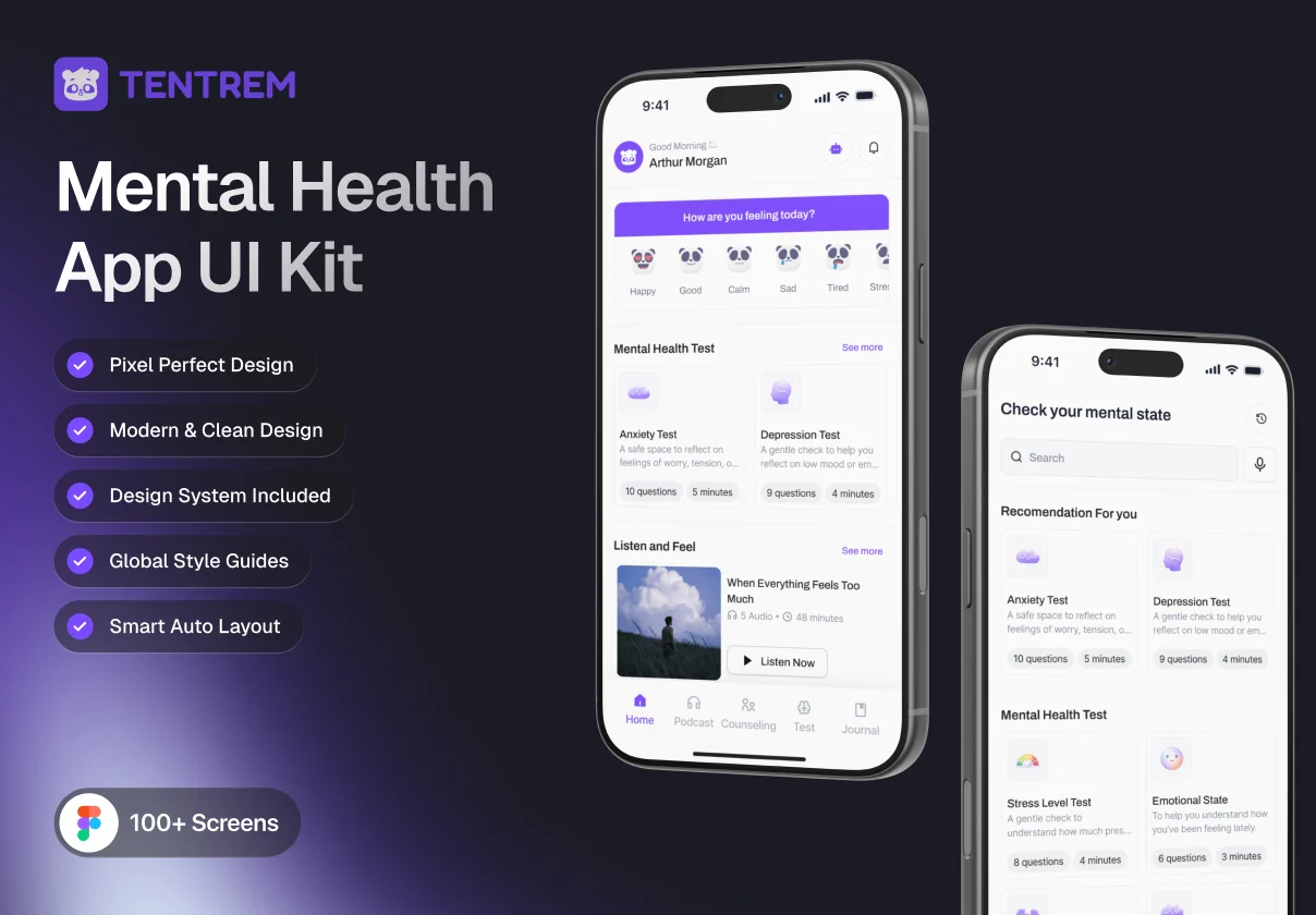 Tentrem - Mental Health App UI Kit