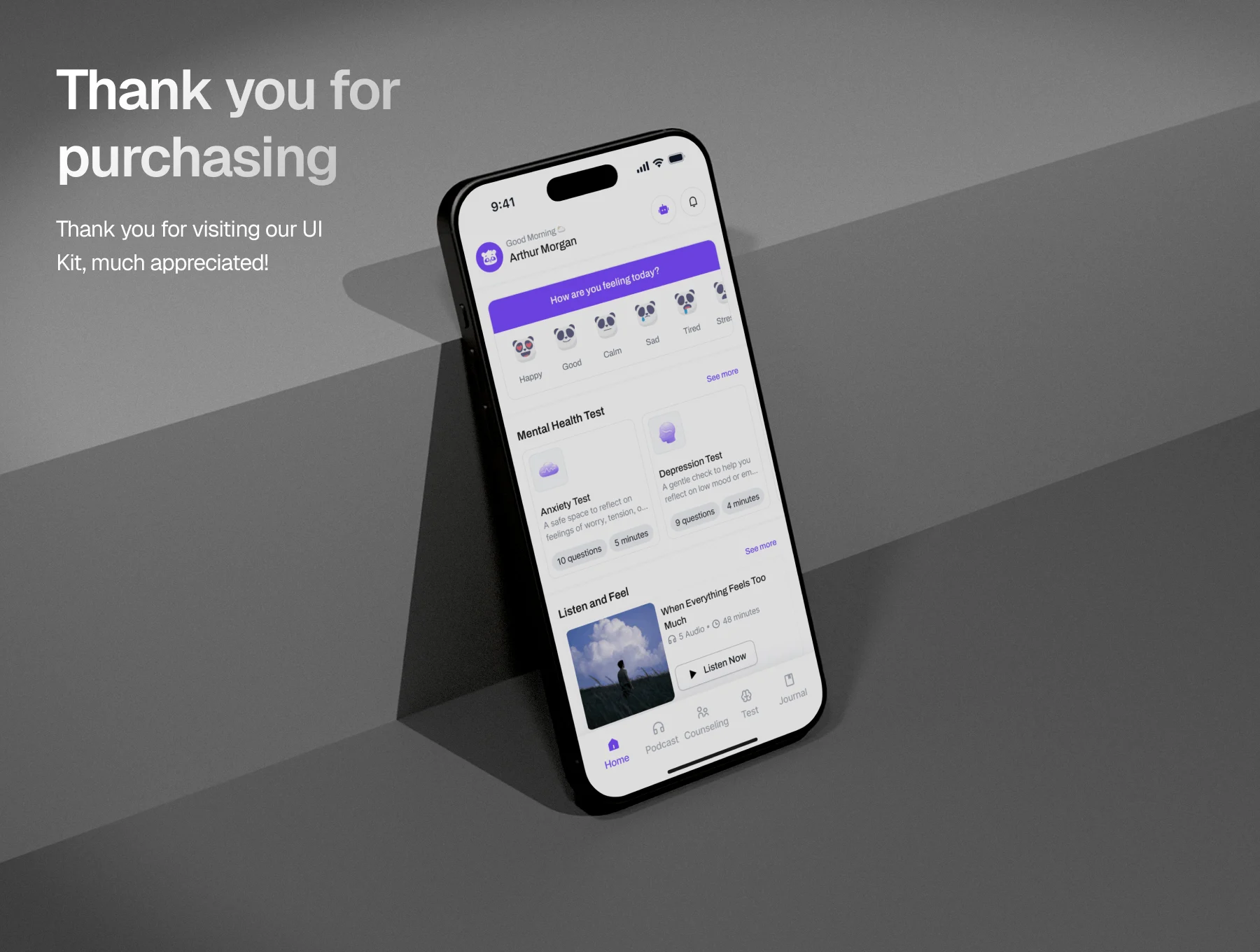 Tentrem - Mental Health App UI Kit 6