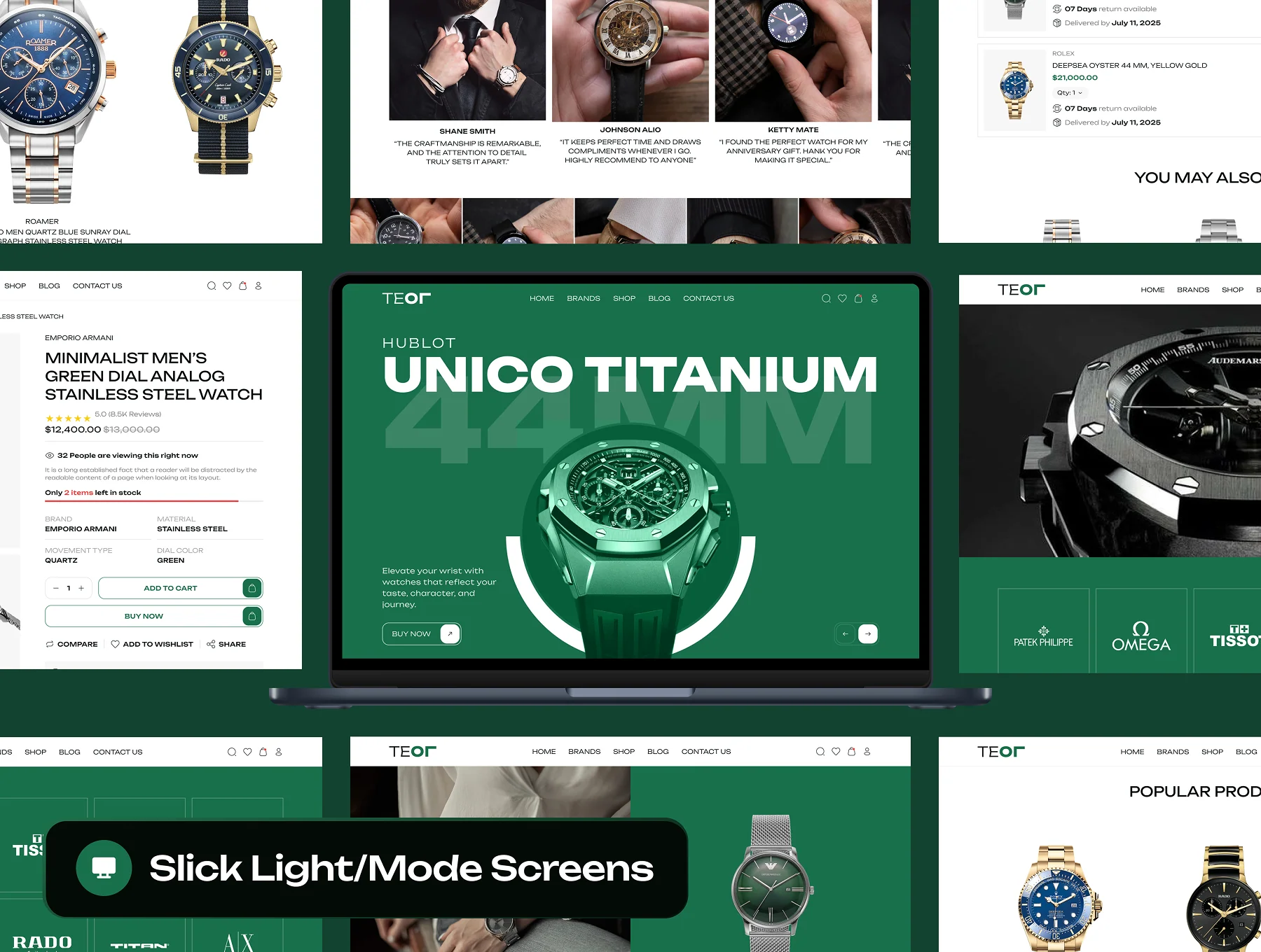 TEOIT - Watch Store Ecommerce Website UI Kit 3
