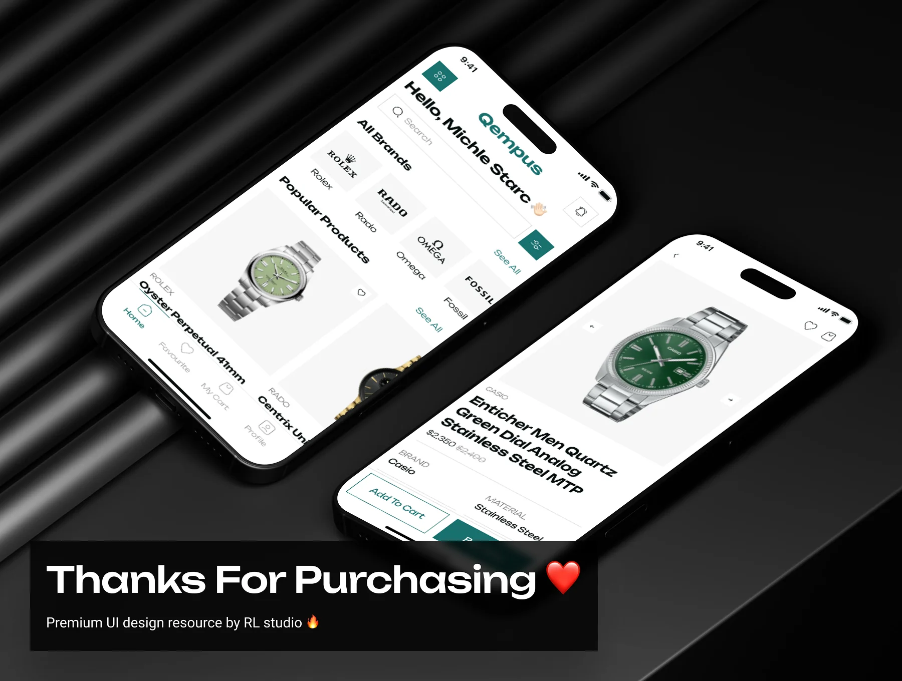 Qempus - Watch Store Ecommerce App UI Kit 10