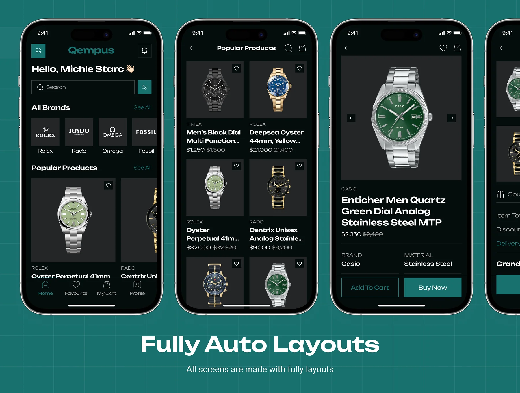 Qempus - Watch Store Ecommerce App UI Kit 4