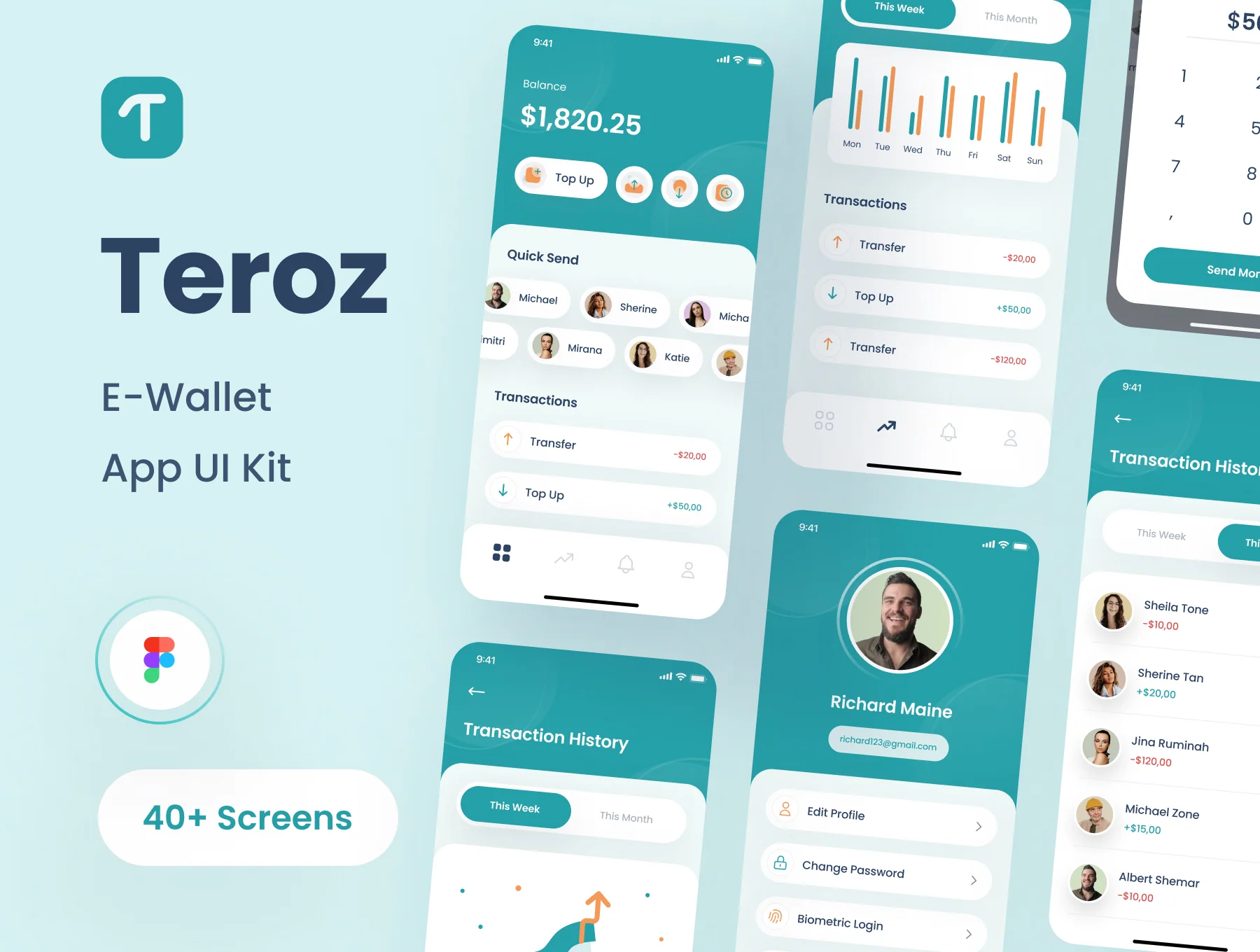 Teroz - E-Wallet App UI Kit