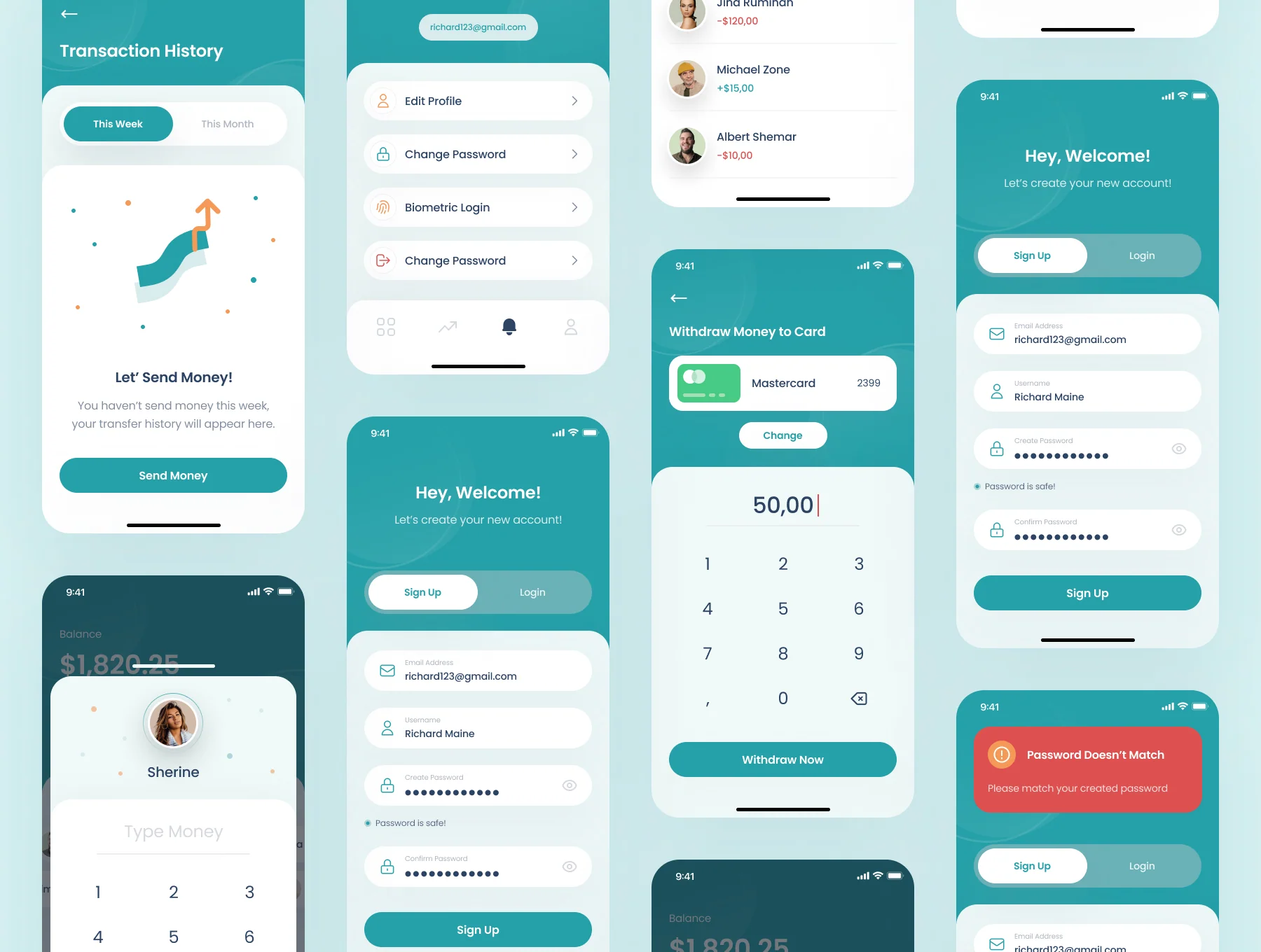 Teroz - E-Wallet App UI Kit 7