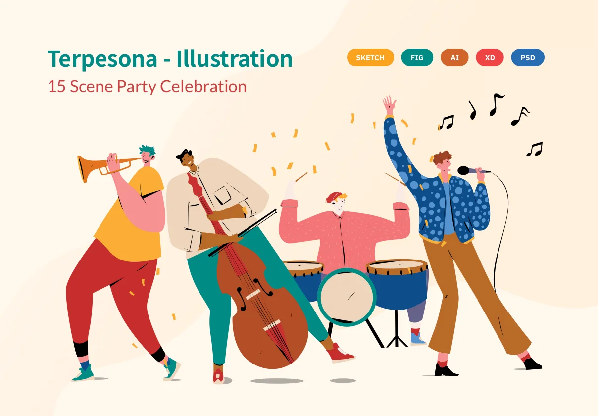 Terpesona Party & Celebration Illustration