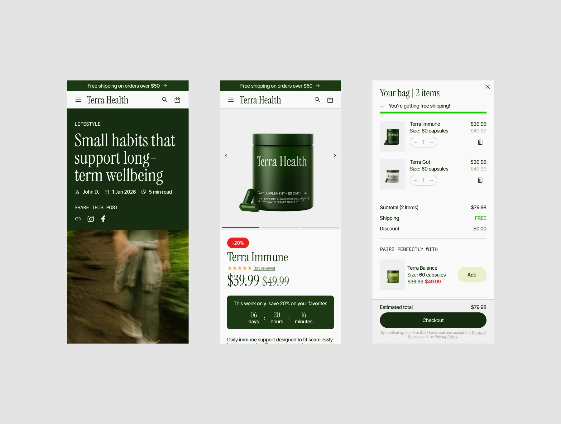 Terra Health Shopify Store E-Commerce Template 4
