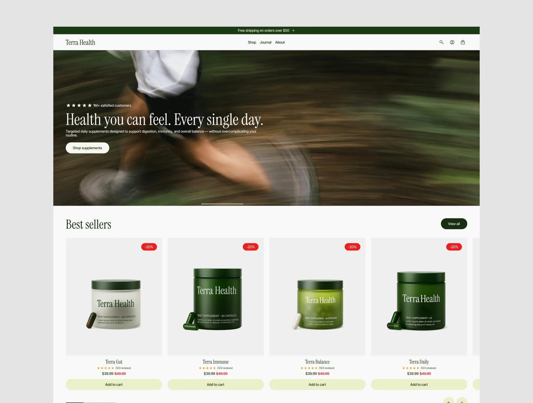 Terra Health Shopify Store E-Commerce Template 5