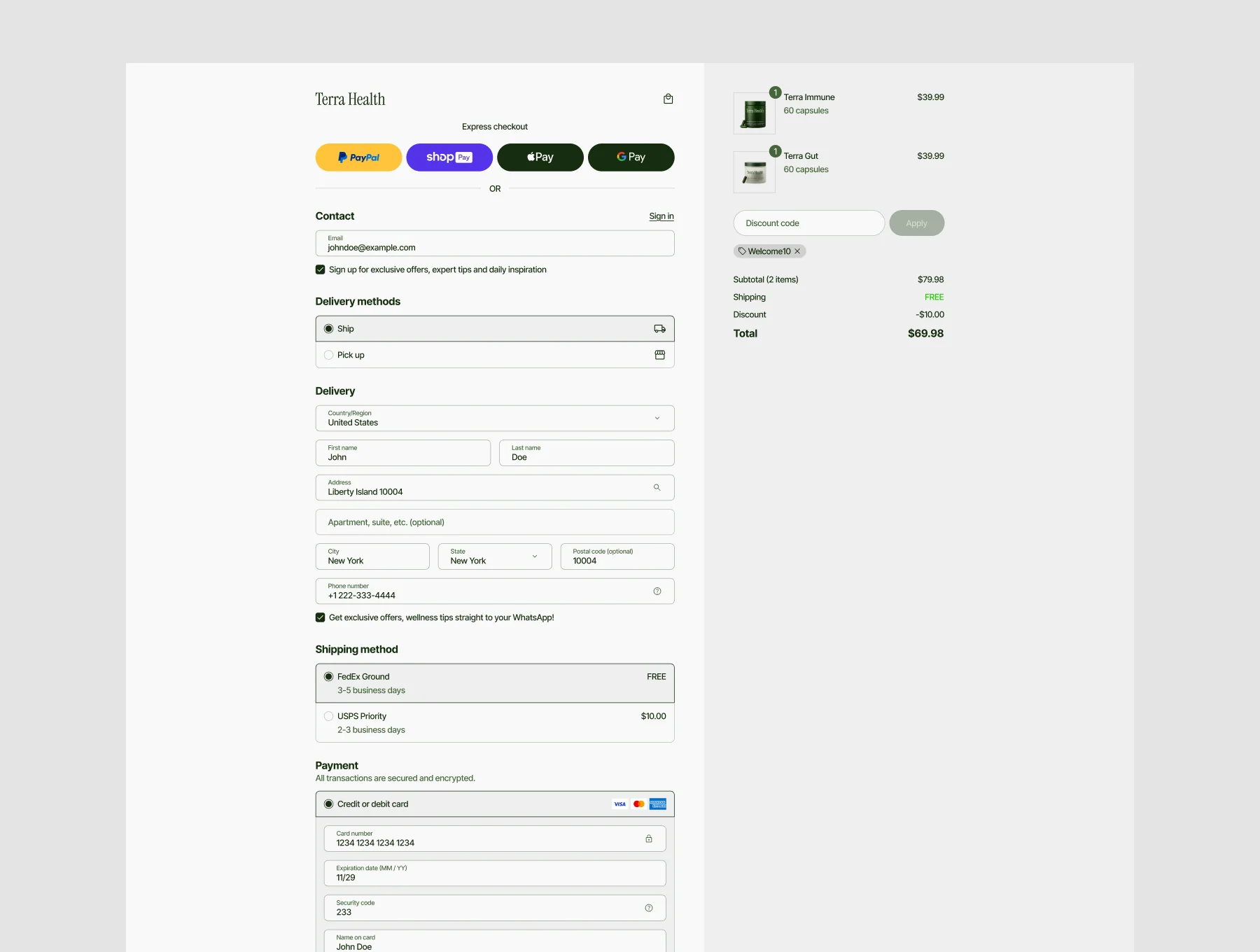 Terra Health Shopify Store E-Commerce Template 8