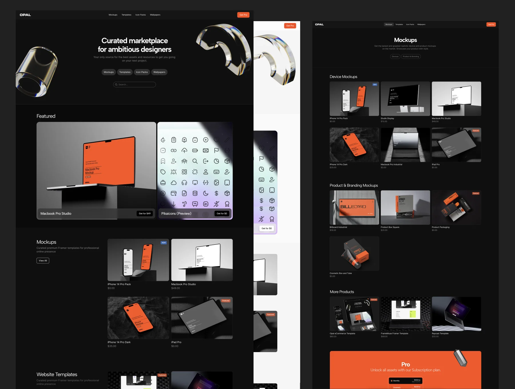 Opal - Framer e-commerce Template 2