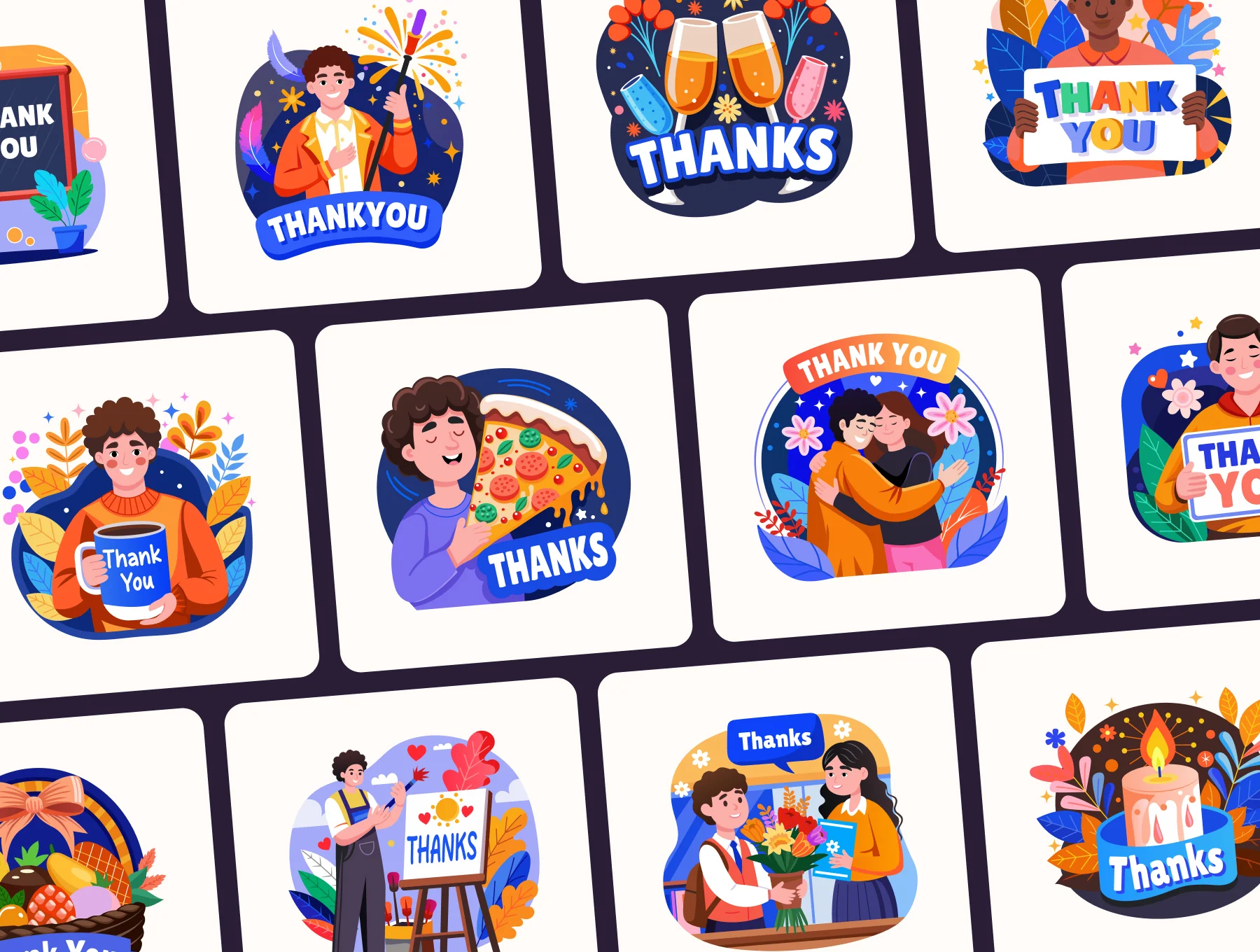 Thank You Illustration Set 5