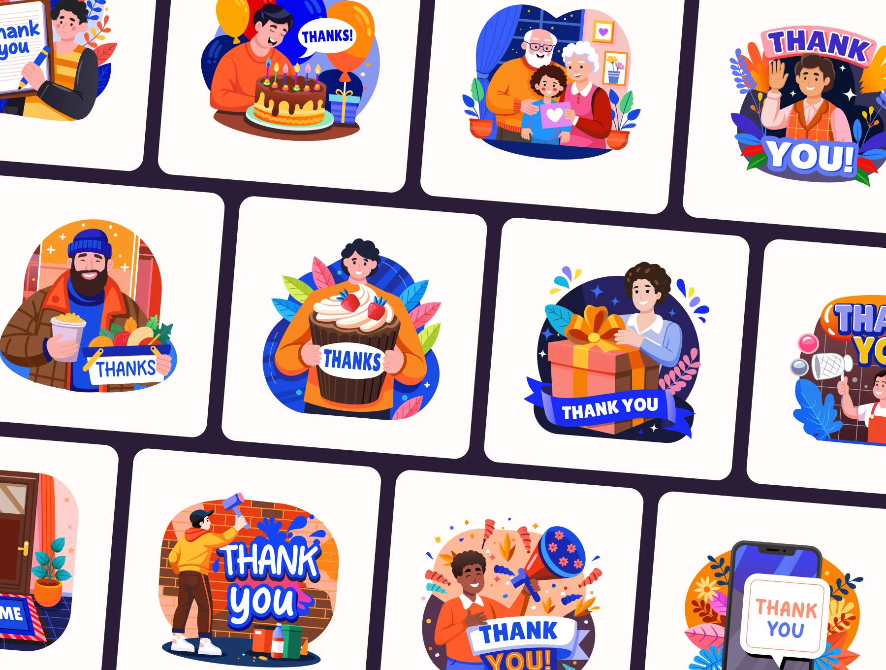 Thank You Illustration Set 6