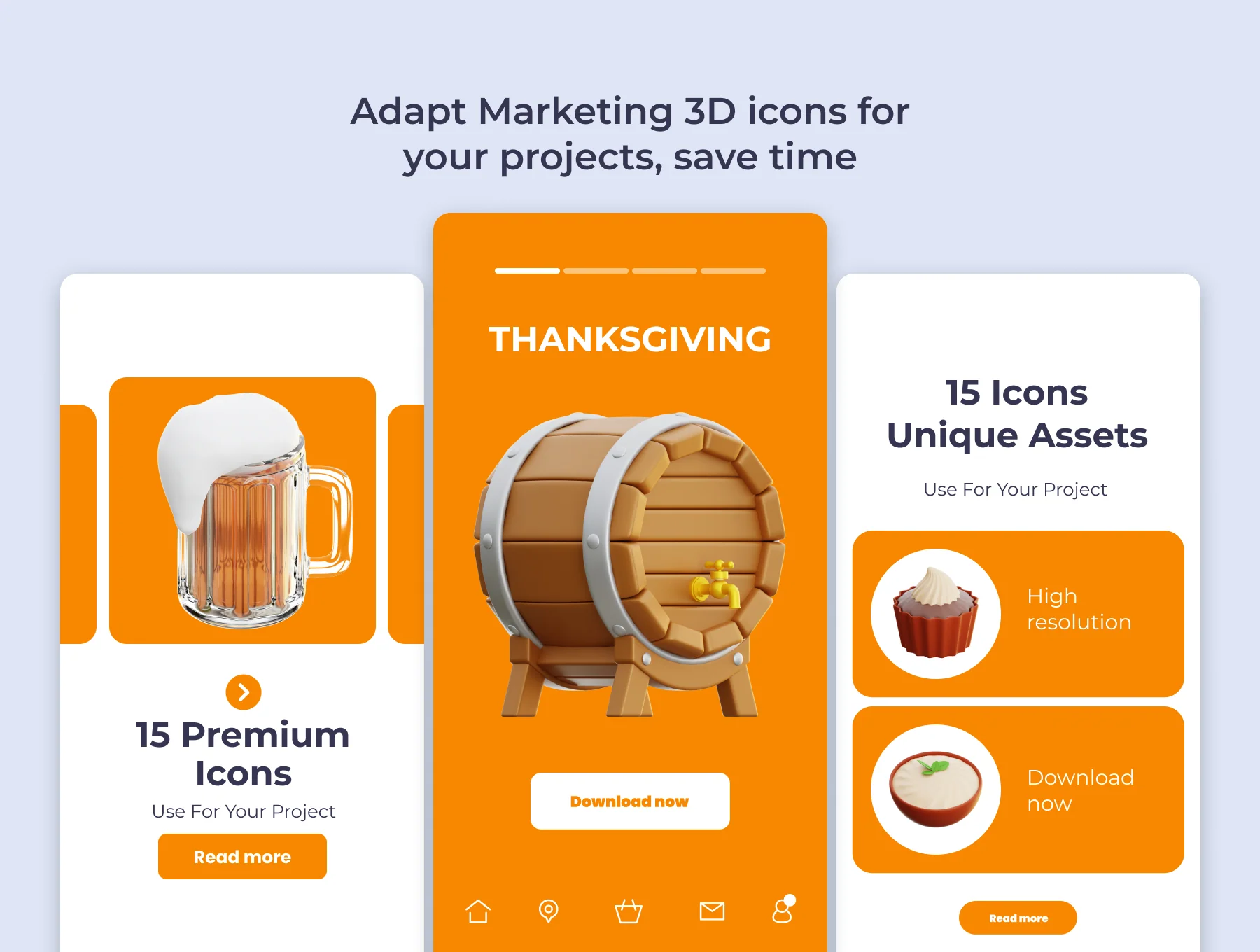 Thanksgiving 3D 3D Illustration Pack 3